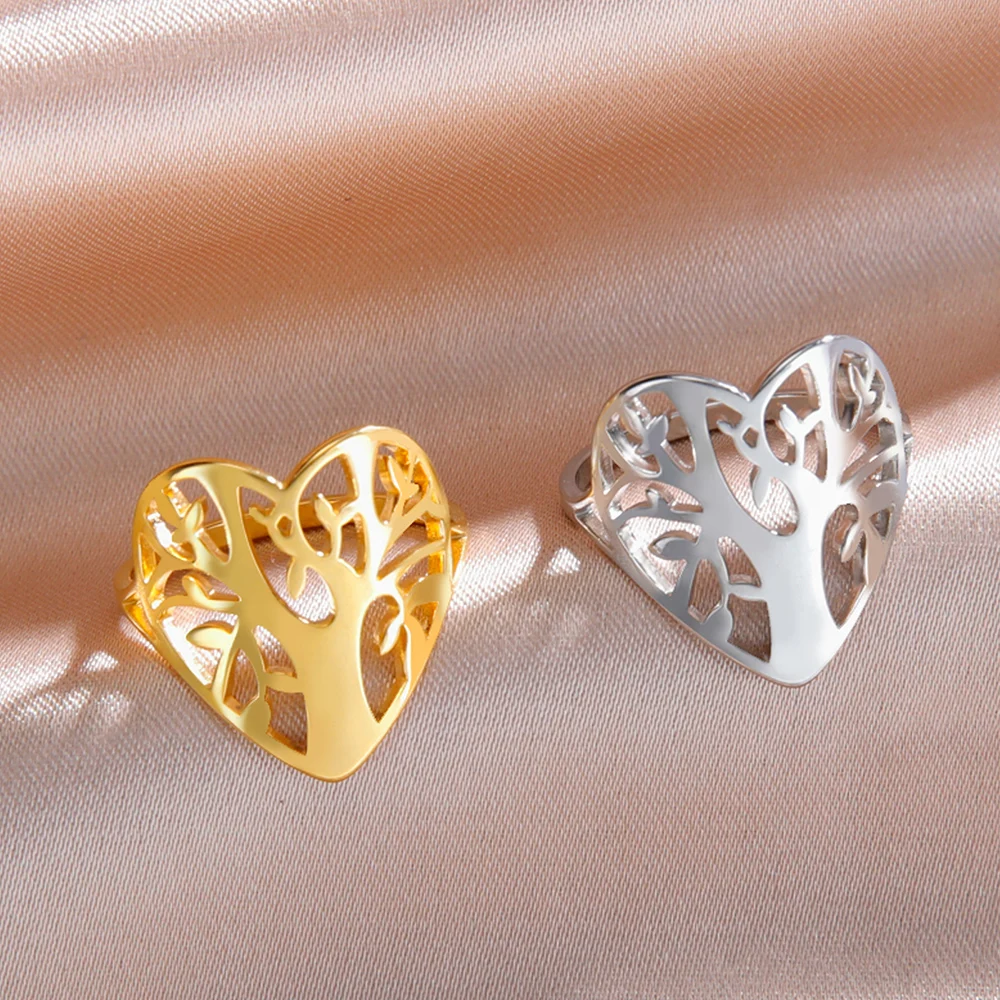 Dawapara Baum des Lebens Ring Hexerei Celtics Knoten Stammbaum Edelstahl Ring für Frauen Ehering Wicca Paar Schmuck – Detail 17