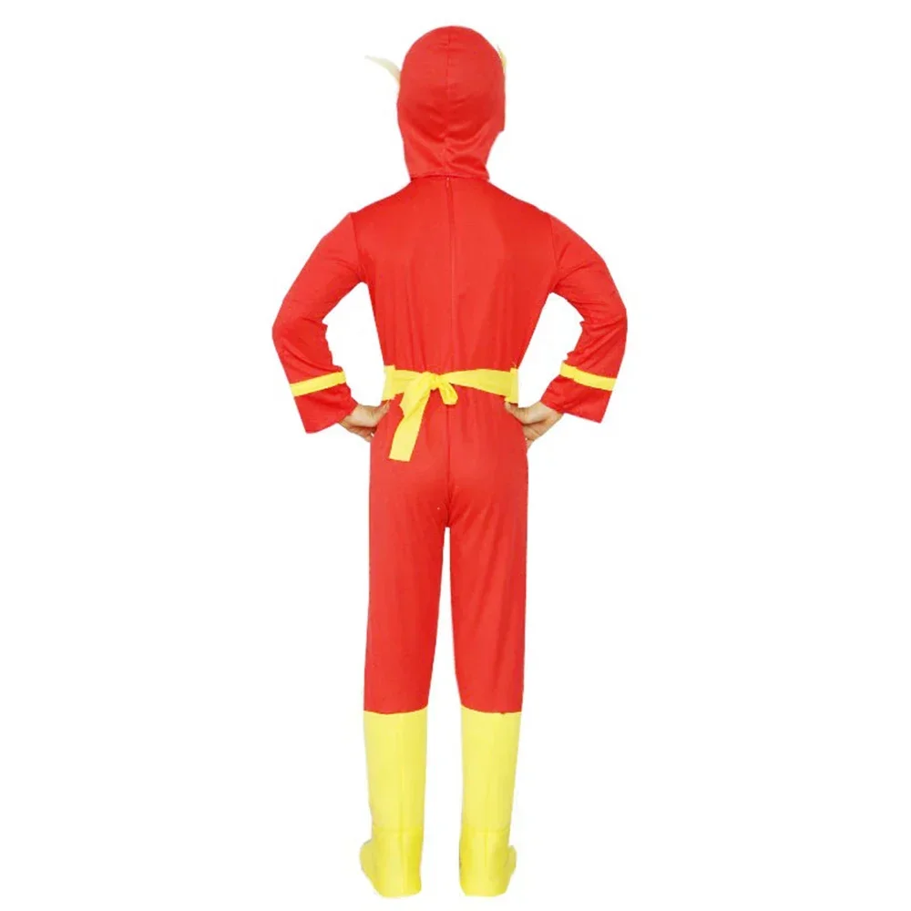 Children Flash Man Muscle Superhero Fancy Dress Kids Fantasy Movie Carnival Party Cosplay Costumes Set Jumpsuits