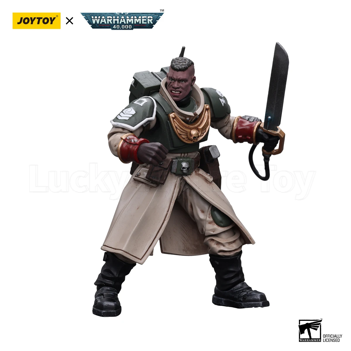 【الأصلي】JOYTOY 1/18 شخصية الحركة Warhammer 40K Astra Militarum Cadian Command Squad Commander مع ألعاب سيف الطاقة #6