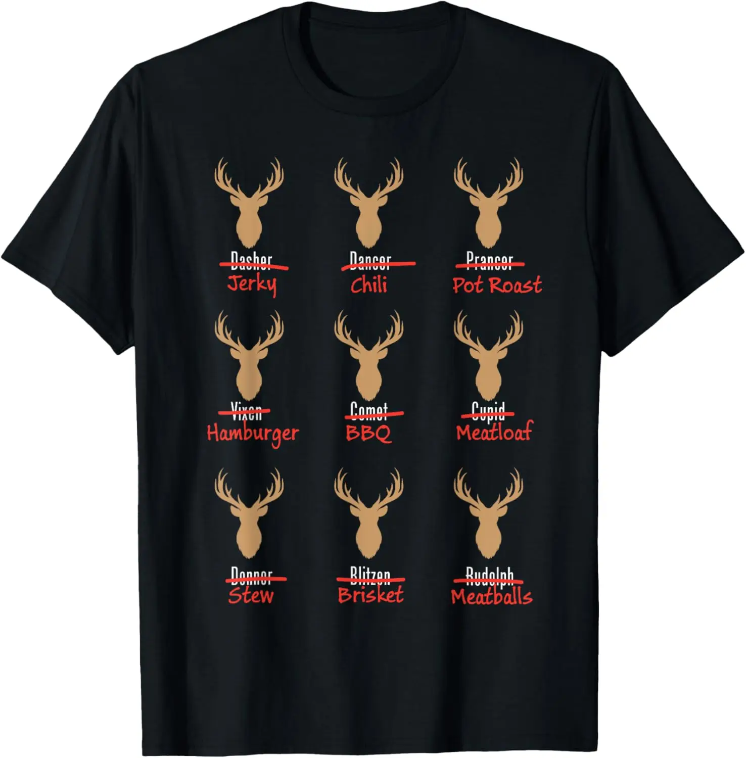 Funny Deer Hunter Santa's Reindeer Hunter For Christmas T-Shirt