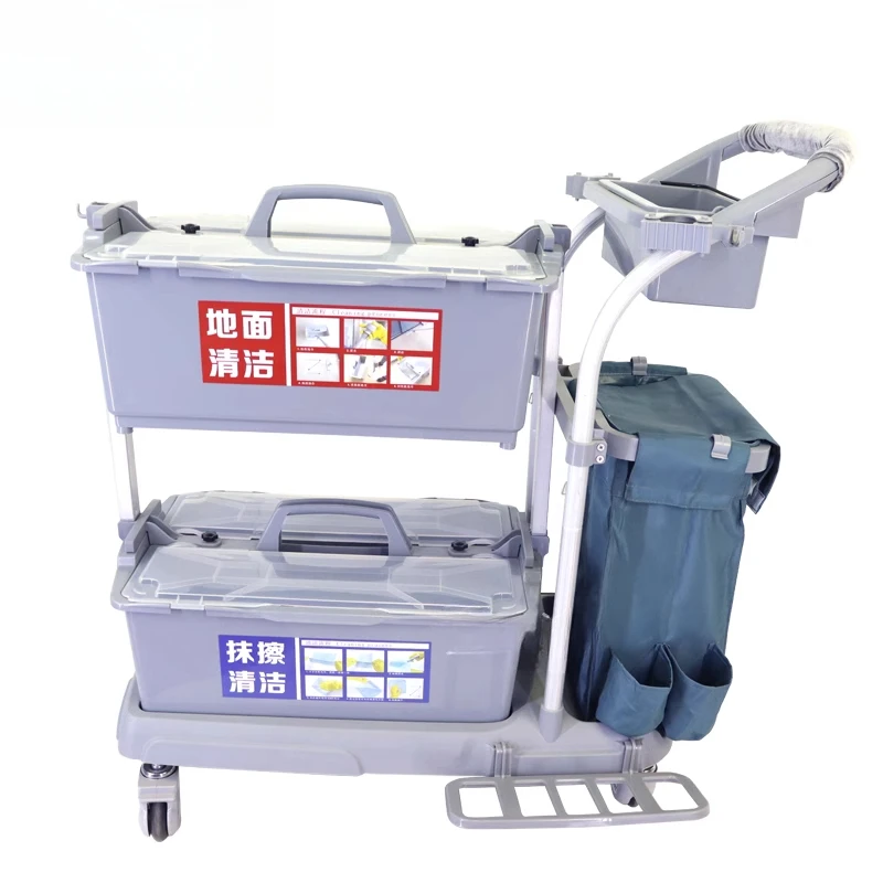 Multifunctional trolley cleaning service Silent wheel cleaning Hospital, hotel, B&B cleaning cart