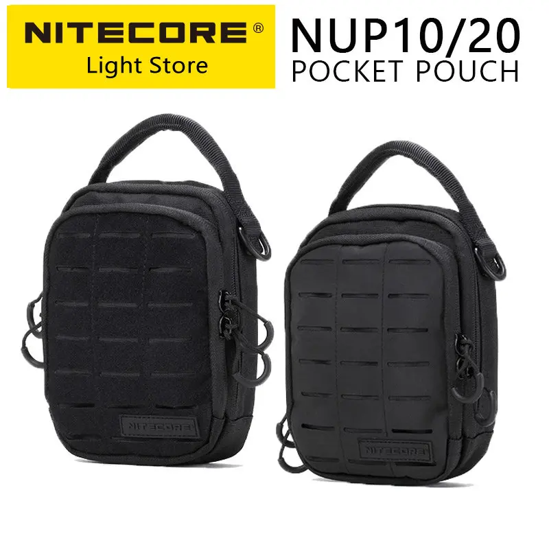 NITECORE NUP10 NUP20 Pocket Pouch Black Sling Bag 1000D Nylon Handbag Tactical Crossbody  Molle System Waist s Men Women