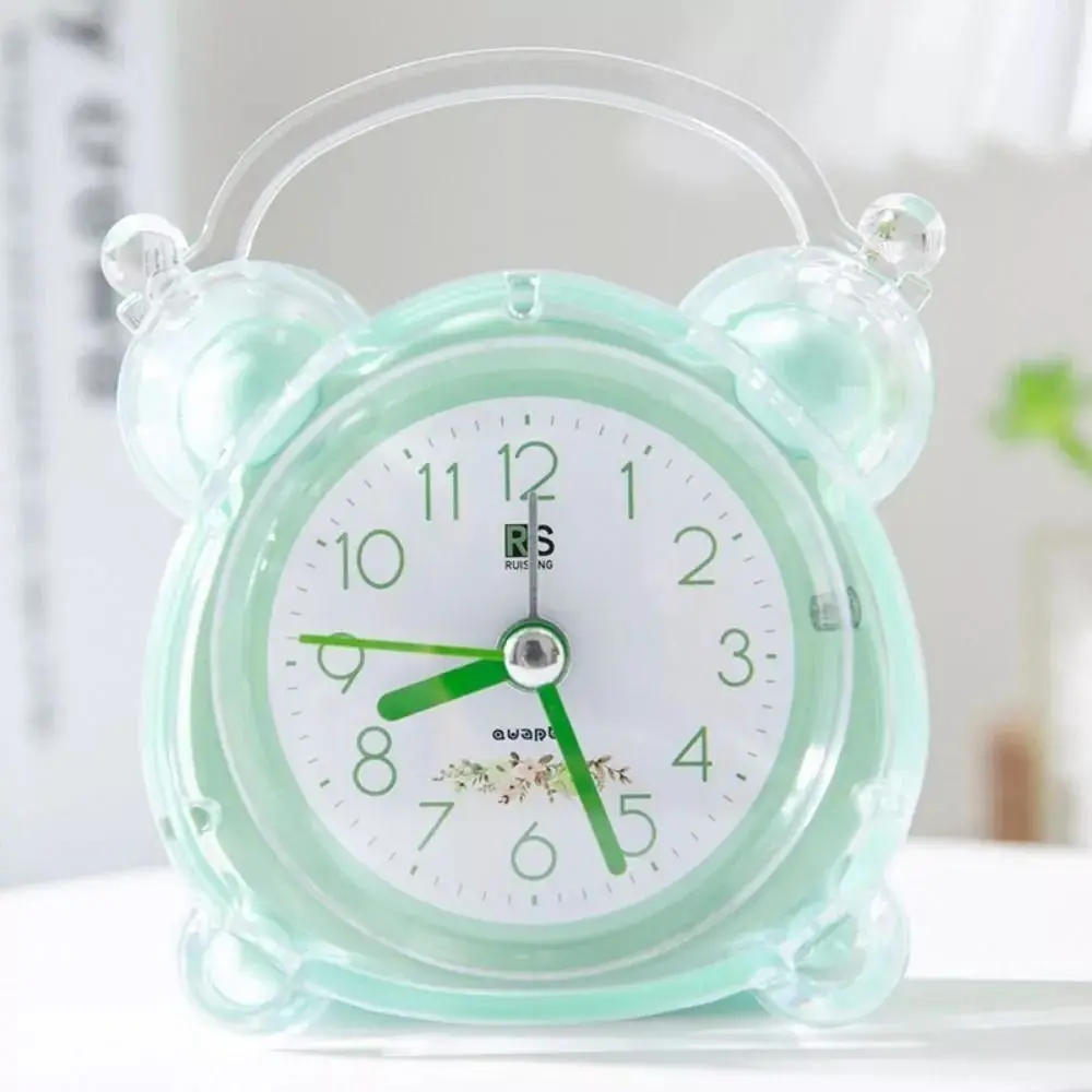 New Cute Luminous Alarm Clock Creative Silent Snooze Wake Up Clocks Metal Girls Time Clocks