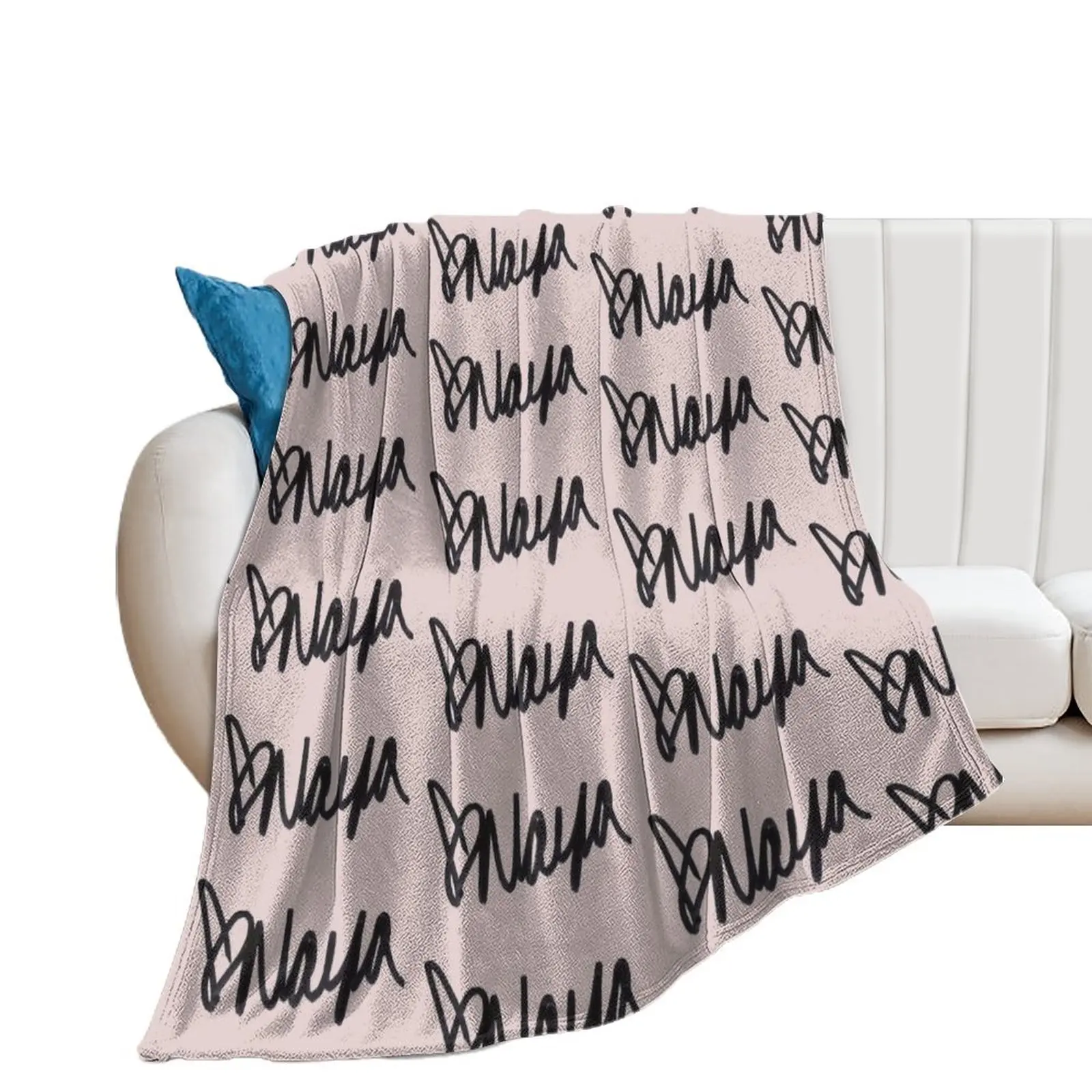 

naya rivera autograph Throw Blanket Decorative Beds blankets ands Personalized Gift Blankets