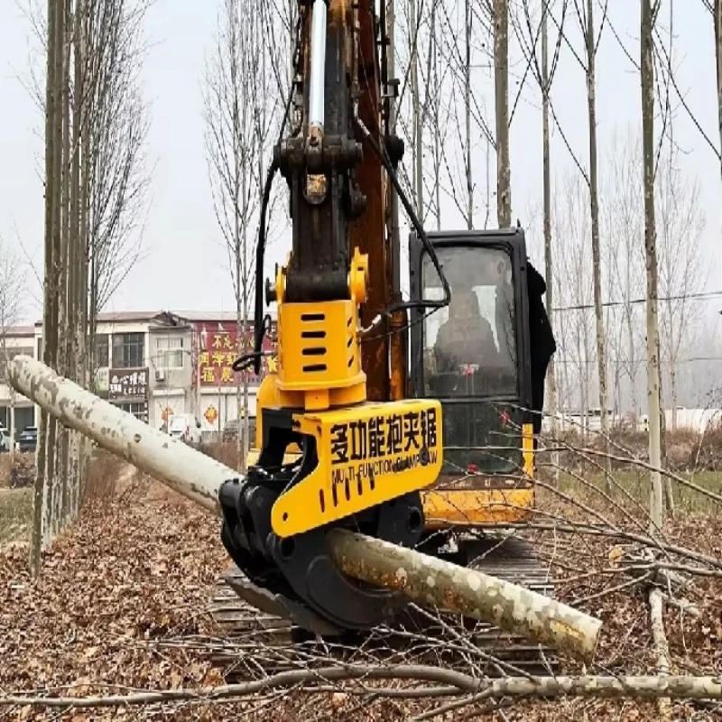 Mini Excavator Hydraulic Grapple Cutting Saw Tree Shear Grapple with Saw