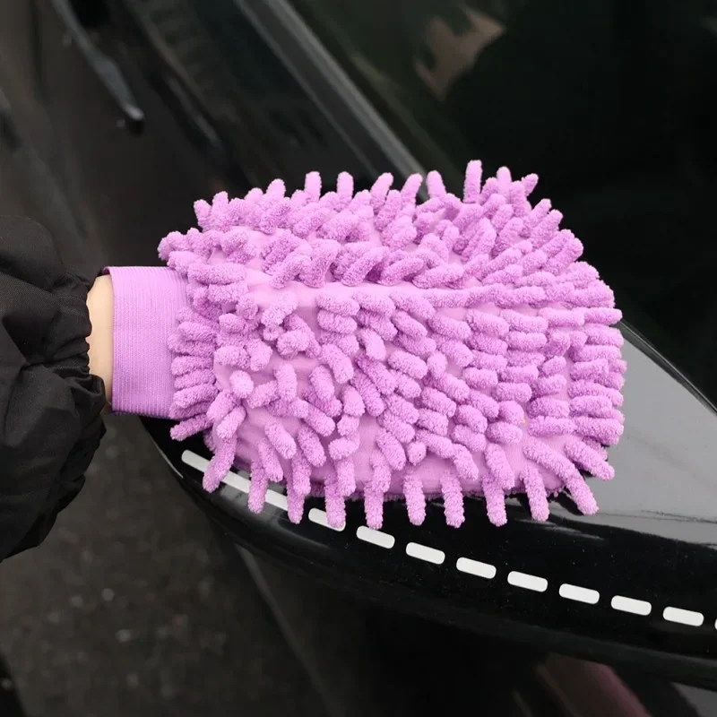 Universal Auto Chenille Coral Fleece Gloves Car Wash Gloves Washing Wiper Car Cleaning Towel Auto Dust Washer Mitt Cleaning Tool
