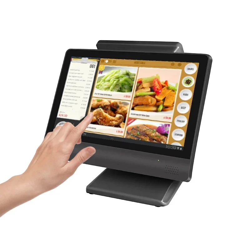 15.6 inch touch screen pos monitor all in one price checker cashier point of sale terminal cash register machine POS system