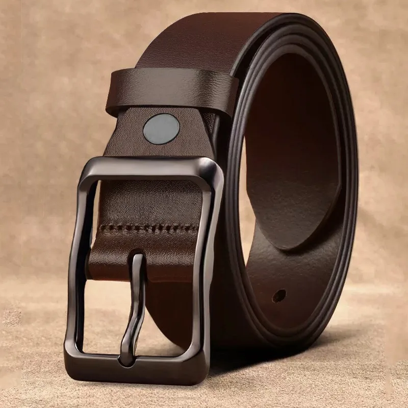 

Men's Belt Vintage Pin Buckle Belt Fashion Trend Cowhide Belt in Young People Versatile Jeans Belt