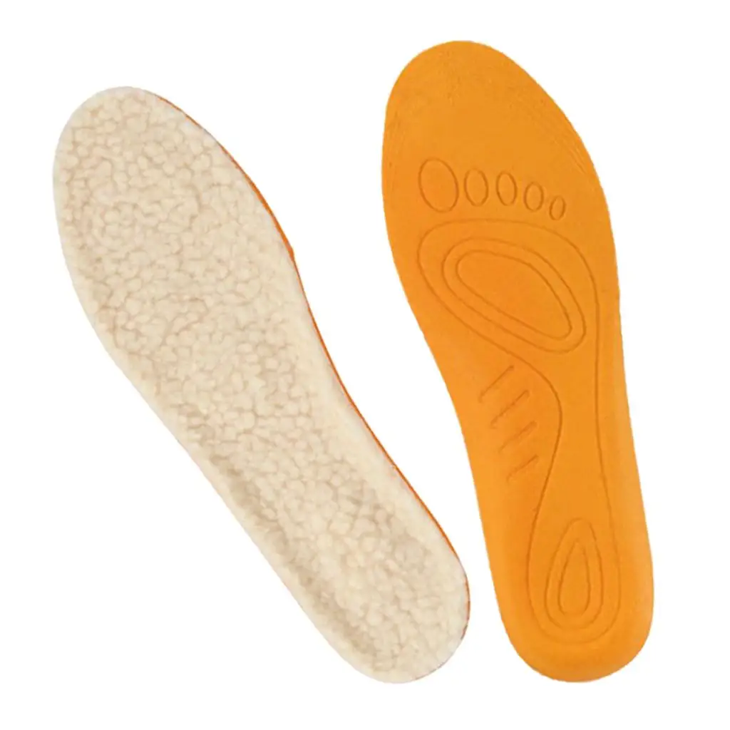 2x weiche warme Bogen Einlegesohlen tragen widerstands fähige Schuhe Stiefel Einsätze Pads beige 37-39