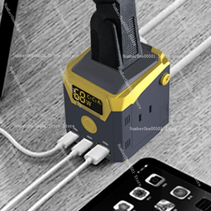 US standard socket digital display charger PD multi-USB port fast charging plug-in board notebook