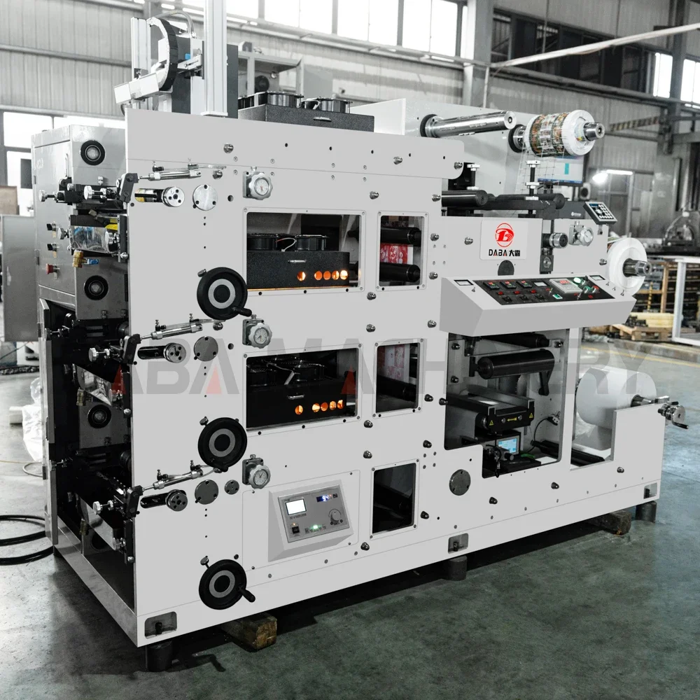 YG Customized Factory Adhesive Label 3 Color Printing Machine Automatic Roll To Roll Flexo Printing Machine With Camera Monitor