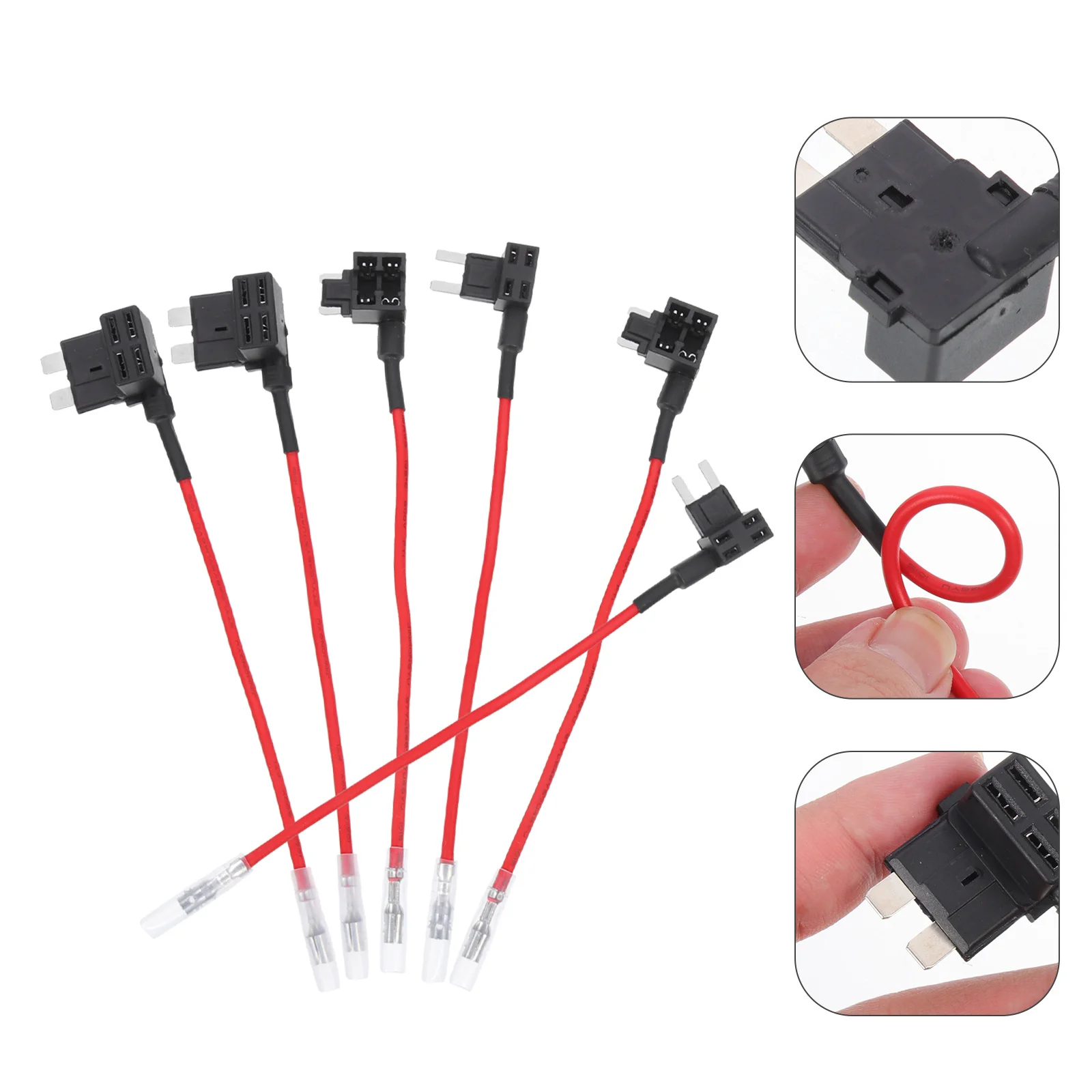 

6pcs Car In Line Holders Duty Inline Tap Fuse Socket Adapter For Automotive Circuit Protection Standard Fuse Socket Kit