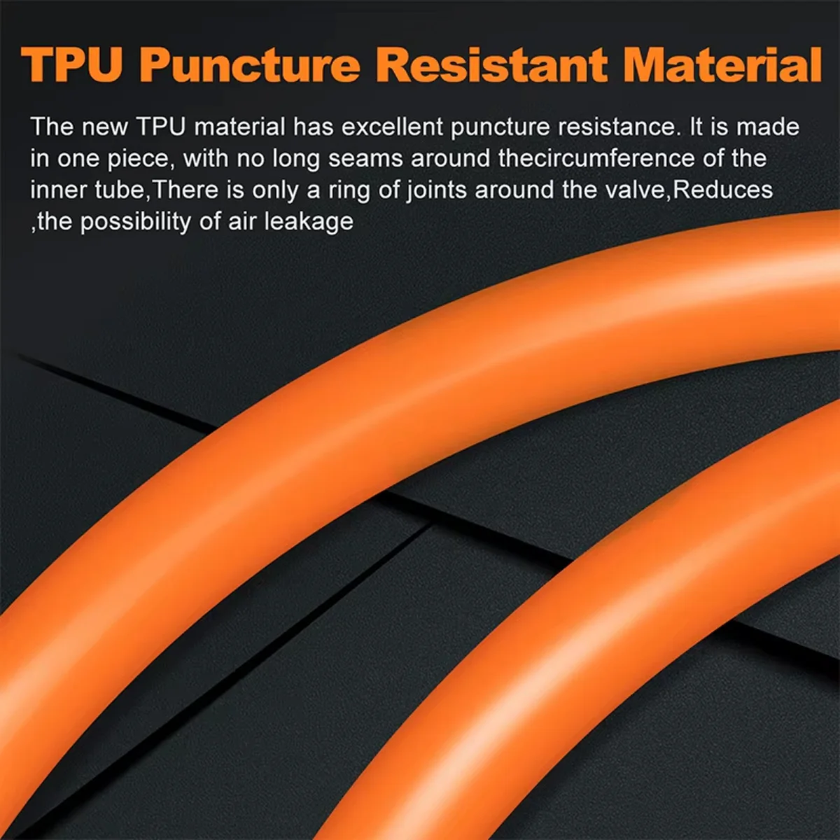 PINMOAP 45MM Mountain Bike Inner Tube Explosion-Proof Leakage TPU Inner Tube Durable Ultra Light Anti-Aging Bicycle Inner Tube