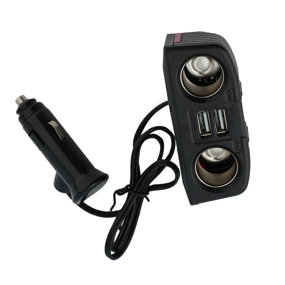 Accessory Car Charger Splitter Accessories Black Dual USB Power Adapter Practical Quality Replacement 12V Outlet 2 Way