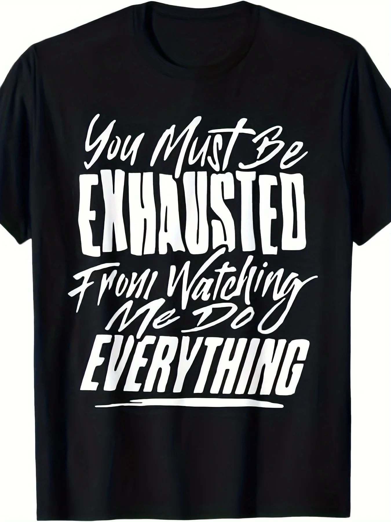 Men's Funny Saying T-Shirt - Heavyweight Cotton Crew Neck Tee with Bold 