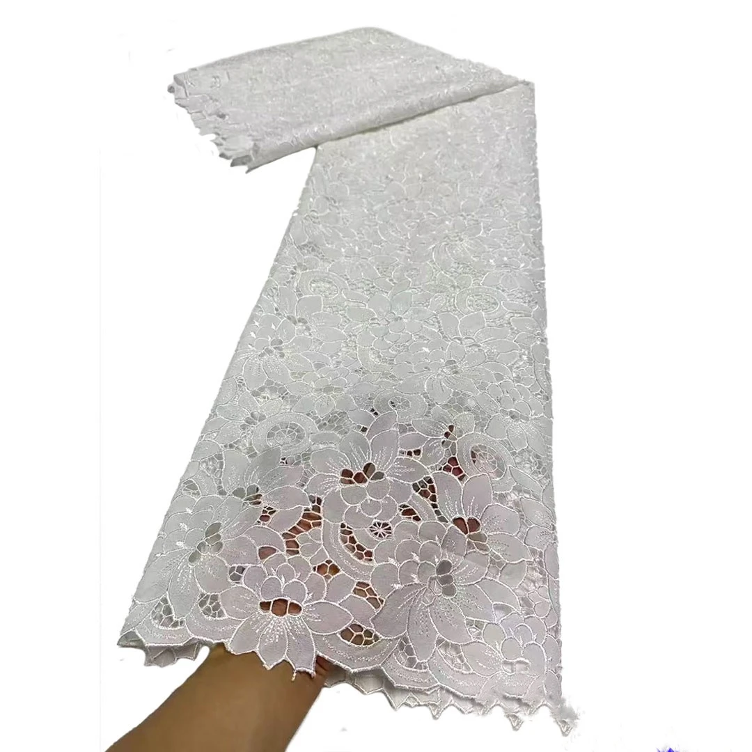 5 ياردة النيجيري جبر الحبل أقمشة الدانتيل 2025 جودة عالية الترتر الأفريقي شبكة الحليب الحرير نسيج دانتيل مطرز النساء الخياطة