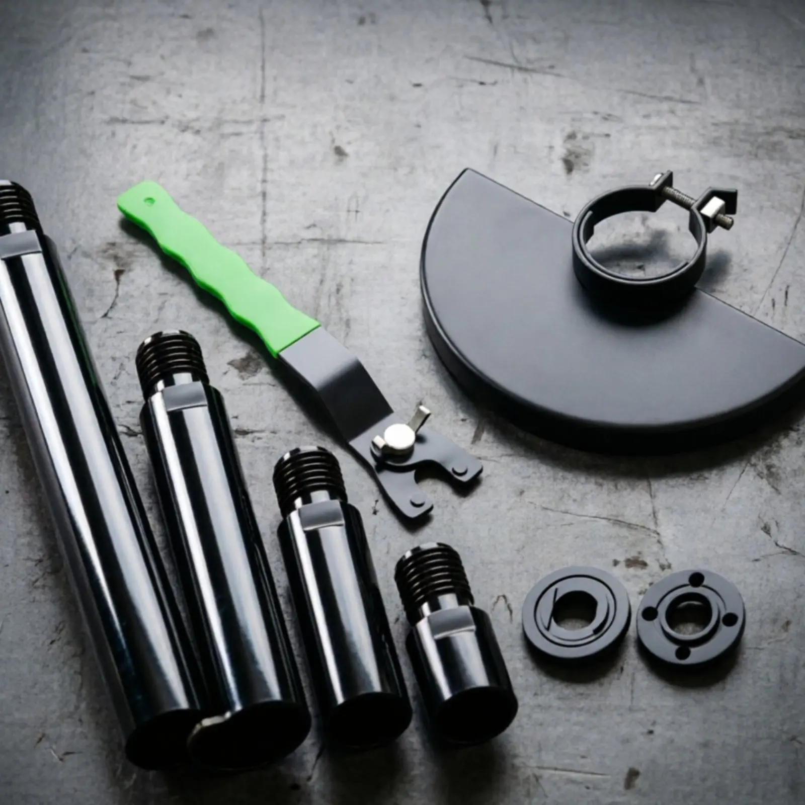 Angle Grinder Flange Nut Wrench Kit Easy to Install Grinder Wheel Guard Set Extension Shaft 5/8-11 Thread Compatible view 3