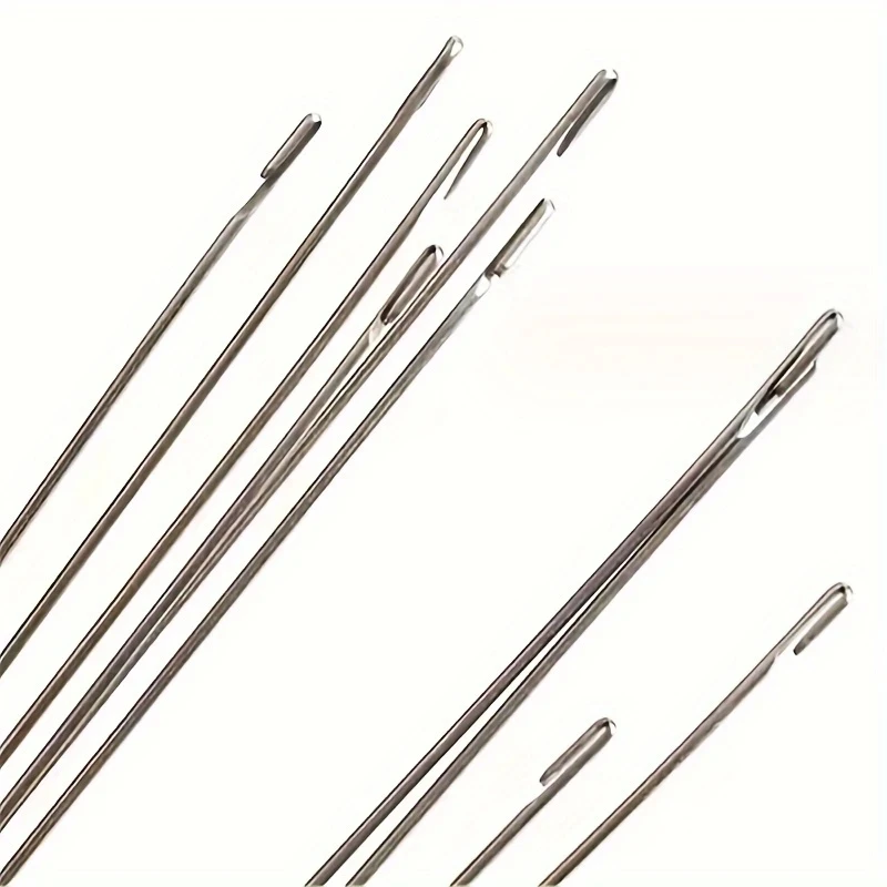 2pcs Beaded Needles With Steel Needles, Long And Thin Beaded Leads, Side Threaded Hooks And Beads For DIY Handmade Jewelry