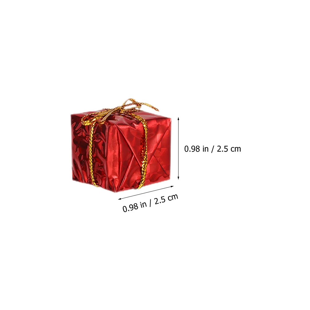 

36Pcs Xmas Tree Ornament Mini Gift Boxes Christmas Decoration Foil Wrapped Easy to Hang Mini Gift Boxes Xmas Tree Ornament