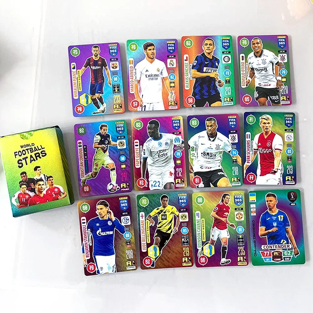 FIFA-Juego de mesa de cartas de estrellas de fútbol, colección limitada de cartas comerciales de fútbol de platino, regalos de cumpleaños para