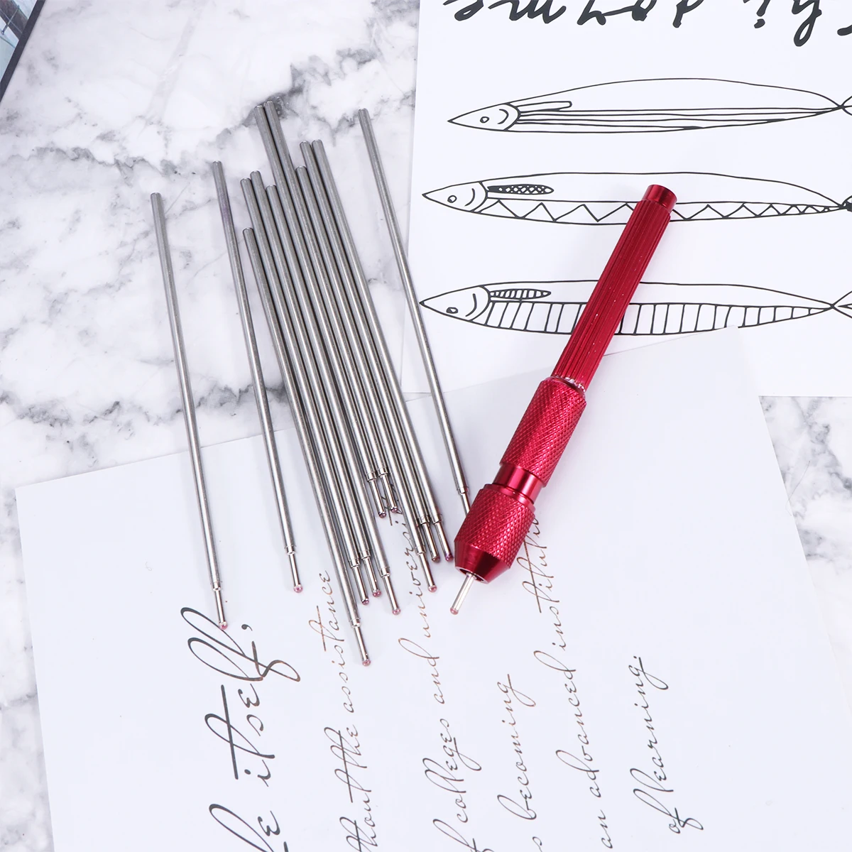 

20pcs Tattoo Skin Doodler Skin Marker Pen Cores Supplies Fine Point Tips Non-Toxic For Piercing Demarcation