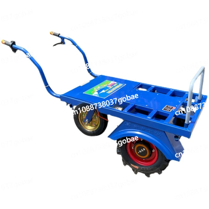 Electric Single-Wheeled Cart Agricultural Double-Wheeled Trolley Three-Wheeled Climbing Transport Flat Truck