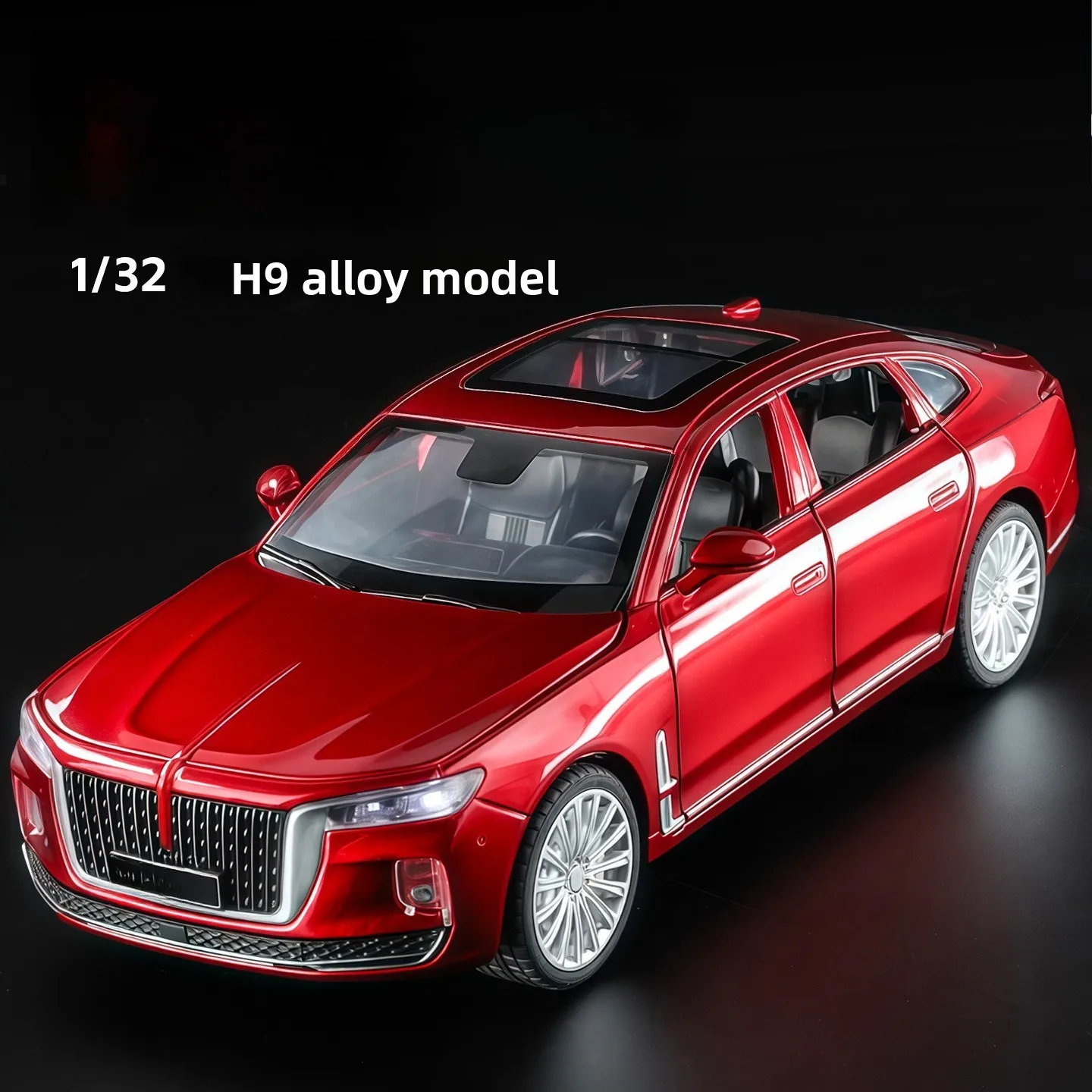 1:32 modelo de carro de liga vermelha H9 brinquedo de metal presente modelo de carro de liga fundida colecionável