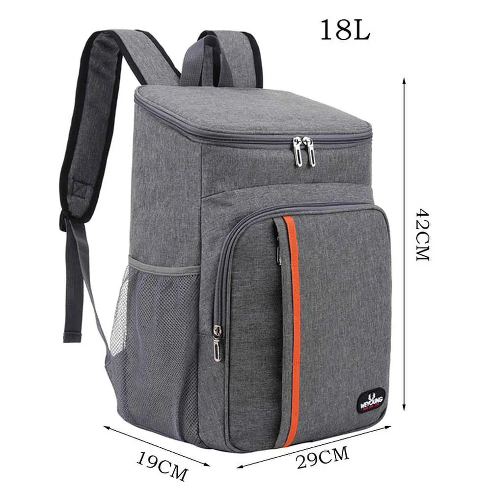 18L Camping Cooler Backpack Coolers Insulated Leak Proof Travel Cooler Bag Waterproof Lunch Picnic Beach Work Trip Thermal Bag