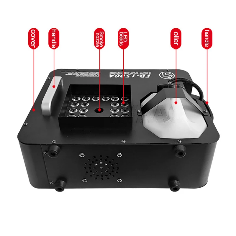 Fast Shipping 1500W LED Air Column Machine DJ Wedding Event Wireless Smoke Generator Device Nightclub Bar Disco Fog Machine