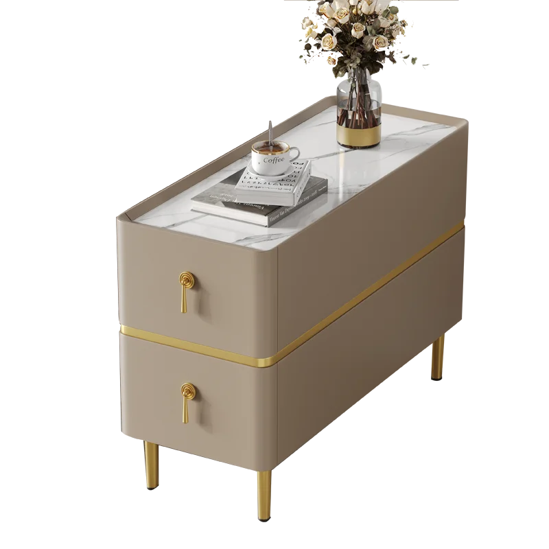 مصنع مخصص أريكة طاولة جانبية متعددة الوظائف منضدة غرفة نوم السرير طاولة القهوة الخشبية الحد الأدنى #6