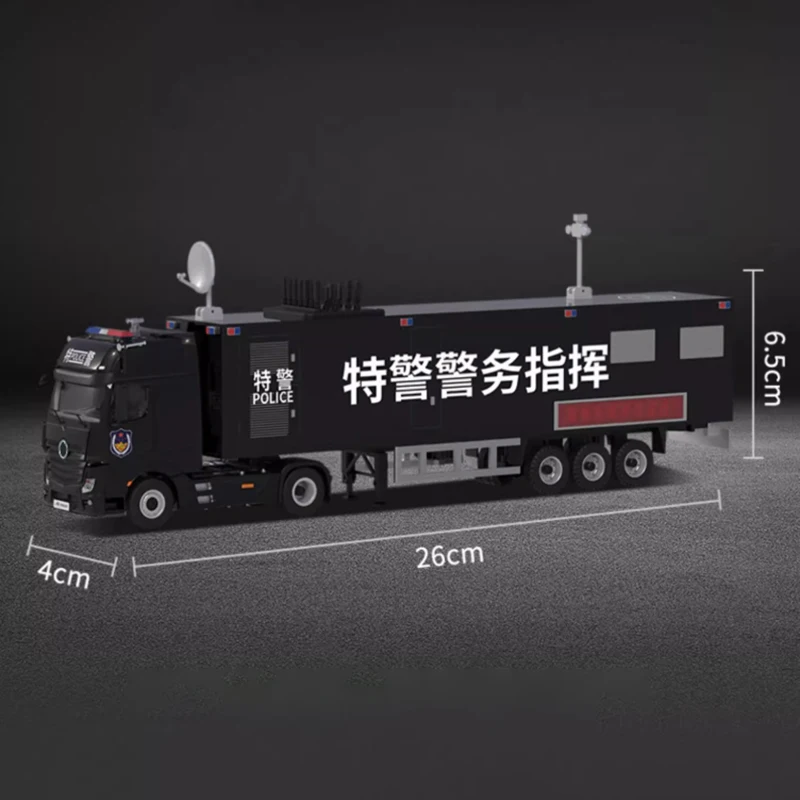 Perka Diecast 1:64 Police Command Vehicle Limited Edition Alloy Vehicle Model Collection Decoration Gift Display Decoration