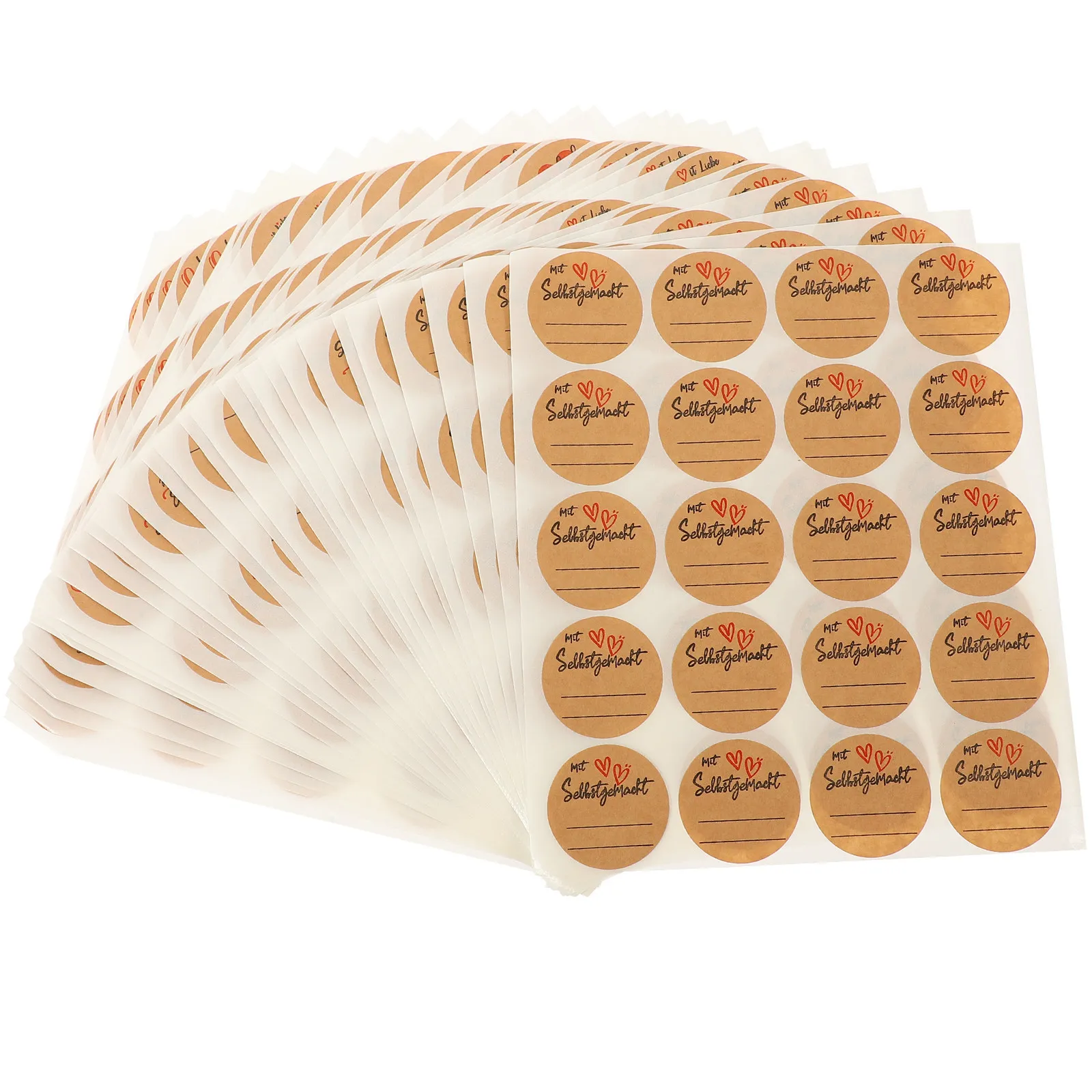600Sheets Self-Adhesive Delicate Sealing Stickers Kraft Paper Decorative Label Stickers for Gift Bags Candy Jars Mason Jars