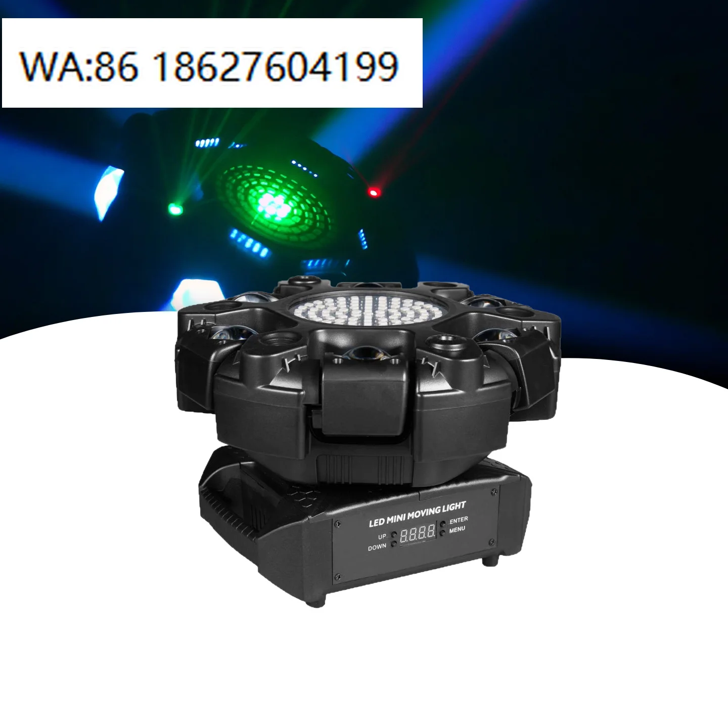 New Shadow Shaking Head Light Six-Arm Bee Eye Beam LED Moving Lamp for Karaoke Room  Wedding Party Bar Atmosphere