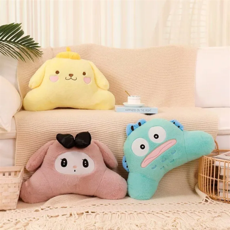 2024 Sanrio Plush Cushion Kuromi Cinnamoroll My Melody Pompompurin Pochacco Bench Cushion Anime Plushie Thick Cushion Doll Gift