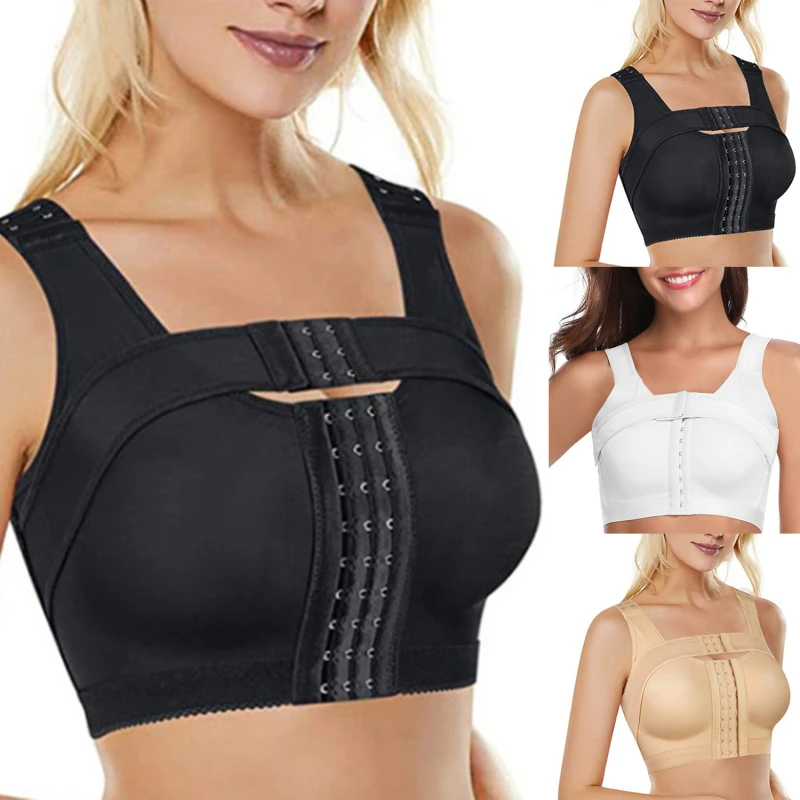 Vor Schließung Haltung Corrector Lift Up Bh Frauen Push-Up Kreuz Zurück Unterwäsche Stoßfest Sport Unterstützung Fitness Weste Bhs S-2XL