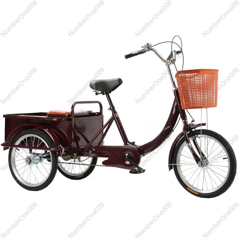 

Pedal Adult Human Tricycle Self-leisure Vehicle Shopping Cart