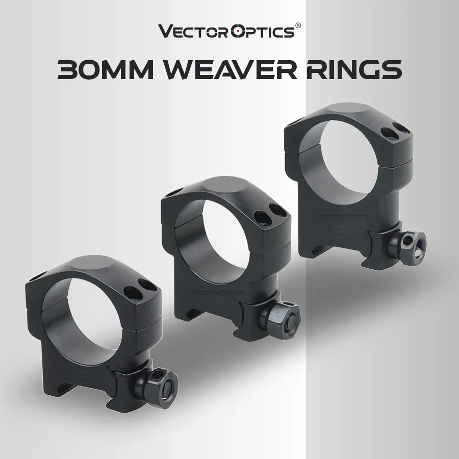 Vector Optics Tactical Mark 30mm High Profile 31mm 1.2 Inch from Base Picatinny Weaver Mount Ring Bracket  21mm  Black Matte