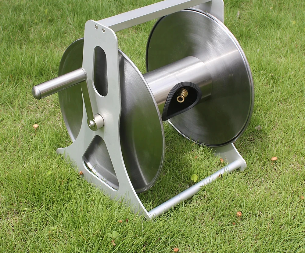 Hot Sale Metal hose reel Garden Hose Reels Stainless steel Garden Tools 2024 NEW