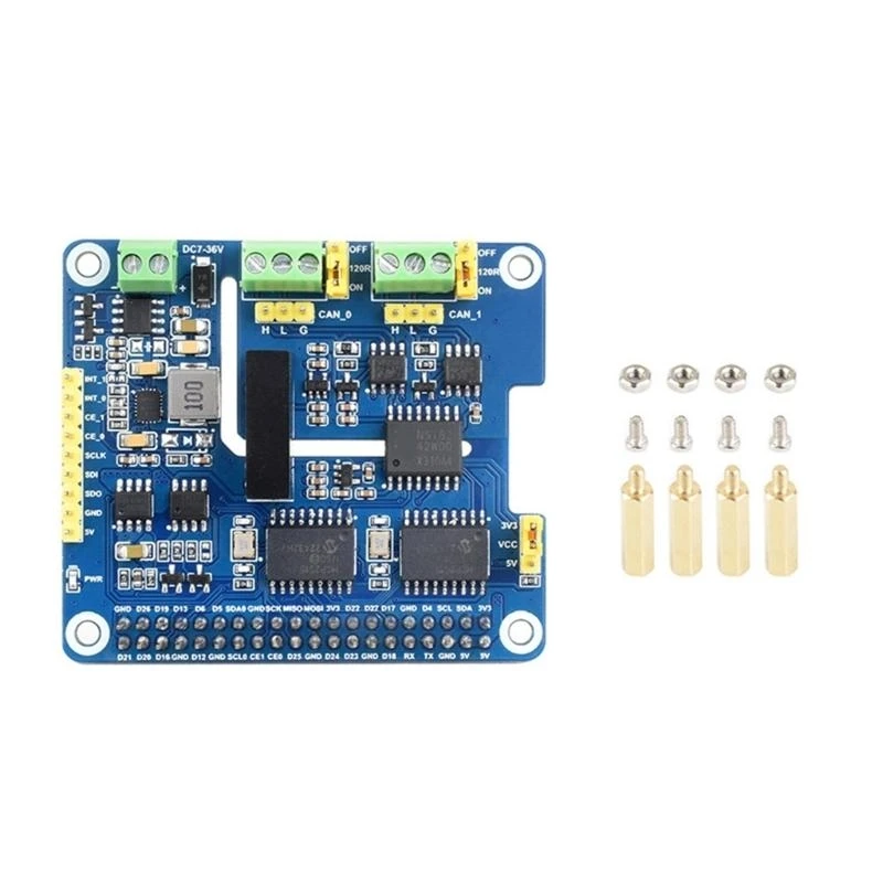 

97QB Isolated CAN Bus Expansion Board Adopts MCP2515 and SN65HVD230 Two Chip