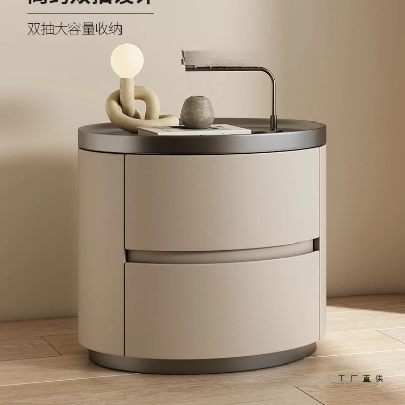 Oval simple modern home bedroom creative bedside table, high sense light luxury small coffee table special shape