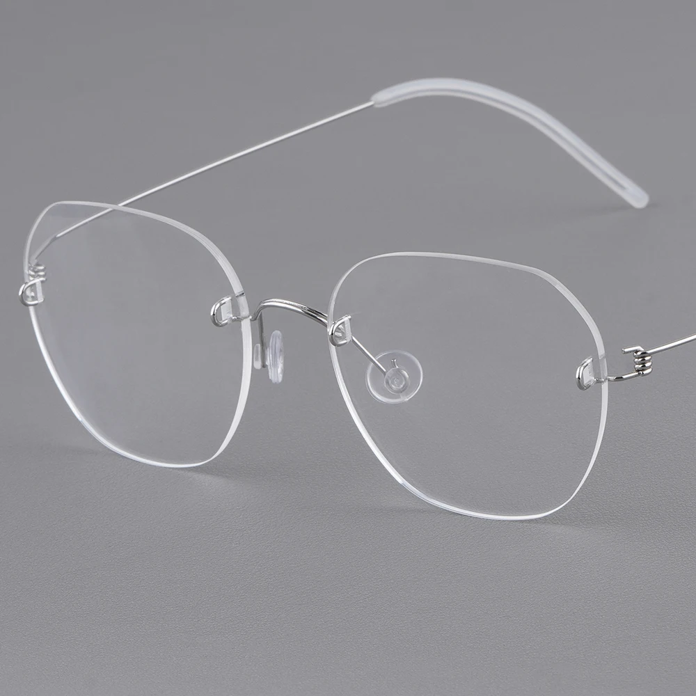 

Germany Brand Frameless SuperLight Glasses Frames 2460 Men Handmade Screwless Spectacles Fashion Woman Titanium Eyeglass Frame