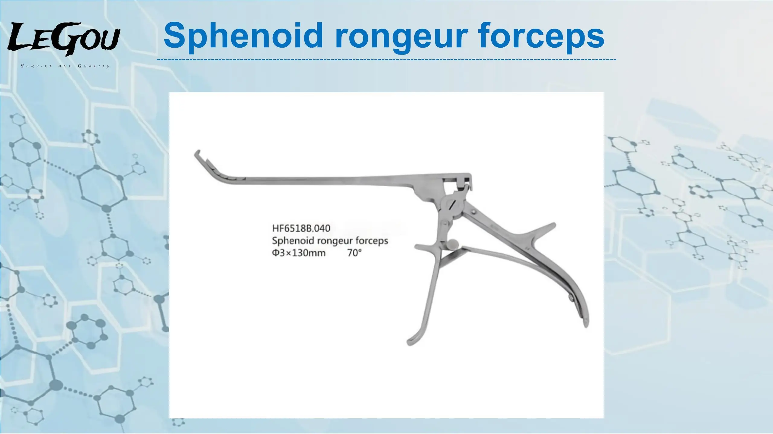 LeGou Professional Stainless Steel Sphenoid Rongeur Forceps Upward 70 Degree