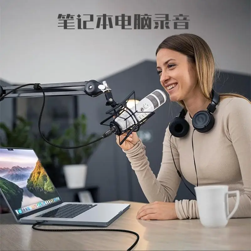 Studio Grade Braided Type C to 3Pin Male Converter Cable Low Impedance Design For Professional Applications 83CF