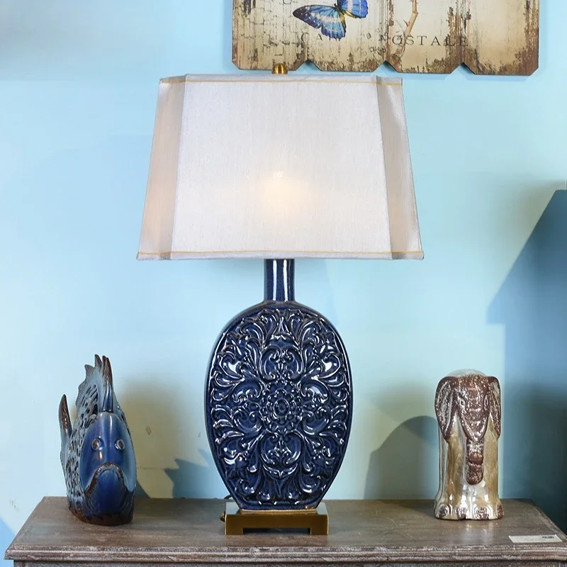 Bedroom bedside table lamp wedding room simple warm luxury living room decorative table lamp study
