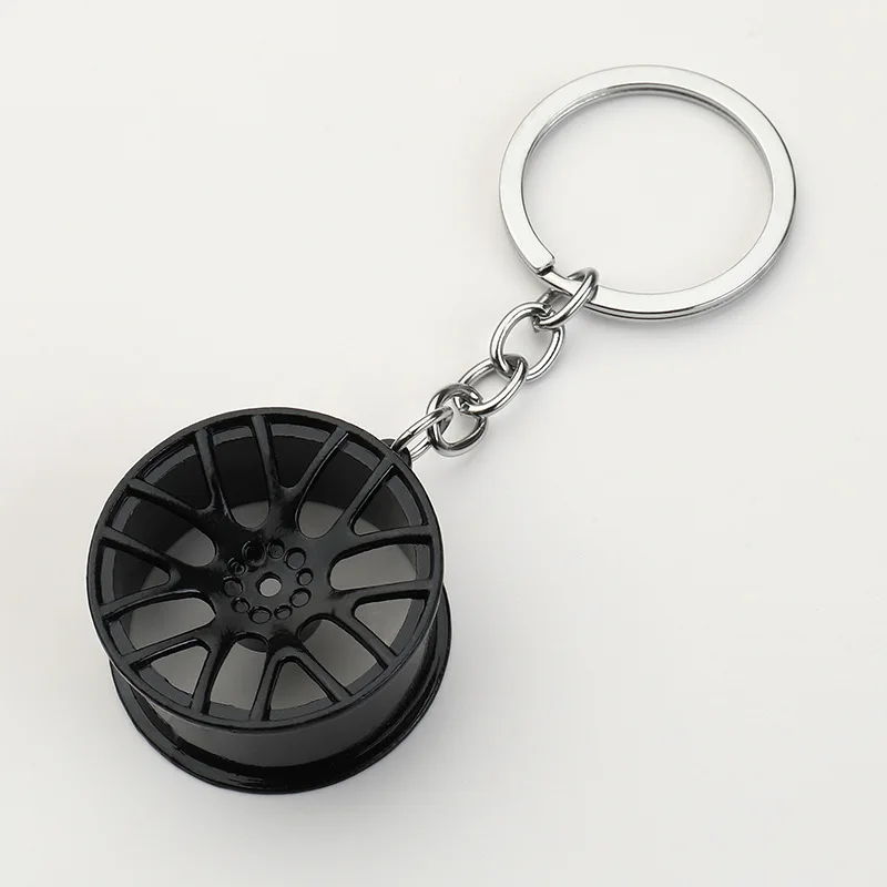 Zinc Alloy Car Auto Part Key Chain Metal Rim Wheel Hub Keychain