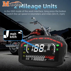 2,4 Cylinders Universal Speedometer Motorcycle LCD Digital Odometer Fuel Meter Display Dashboard Speedometer For Honda Yamaha