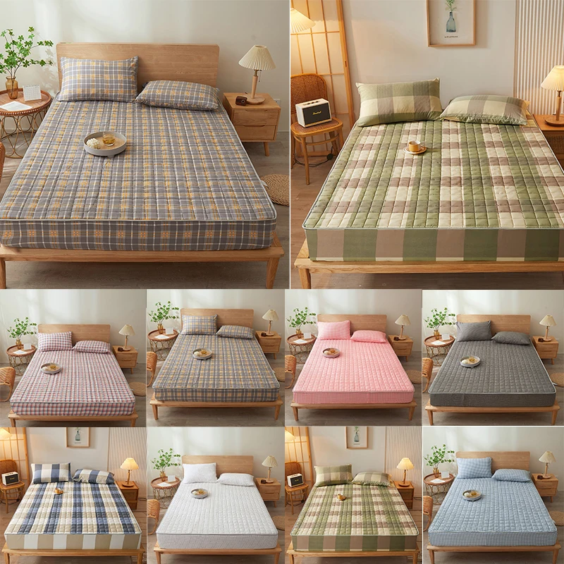 방수 스로우 매트리스 커버 침대 장착 시트 매트리스 보호대, 싱글, 더블, 120, 150, 180/200, 멀티 사이즈