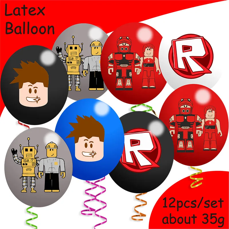 Cartoon-Roboter-Latexballons 12 Zoll, virtuelle Welt, Themen-Geburtstagsparty-Paket, Duschzubehör, DIY-Ballon-Dekorationen – Detail 5