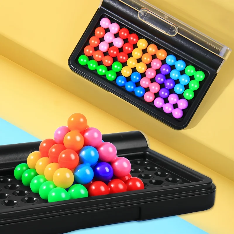 

3D Stereoscopic Puzzle Board Game - Classic Pyramid Board - Pearl Logical Thinking - Children's Pyramid Beads - Montessori Toy -