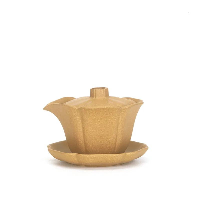 

Kung Fu set cover bowl, handmade Dahongpao household set